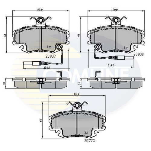 Brake pads set for renault - pads,