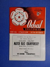 Bradford Speedway Golden Helmet Match Race Championship1956 R.Moore v B.Crutcher
