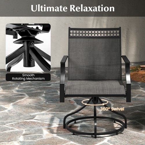 Patio swivel dining chairs - patio,