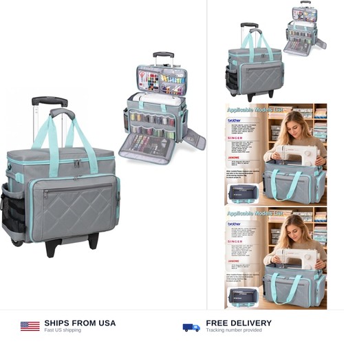 Rolling sewing machine case - sewing,