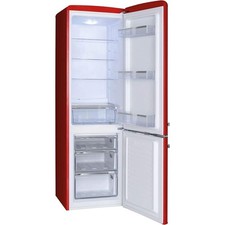 Amica FKR29653R - Red Fridge Freezer - 244L - F Energy
