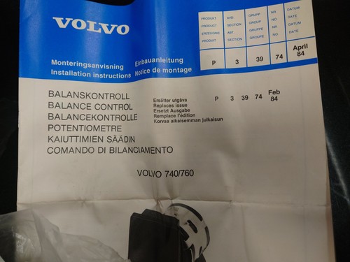 Volvo 740 760 speaker - volvo, 740/760