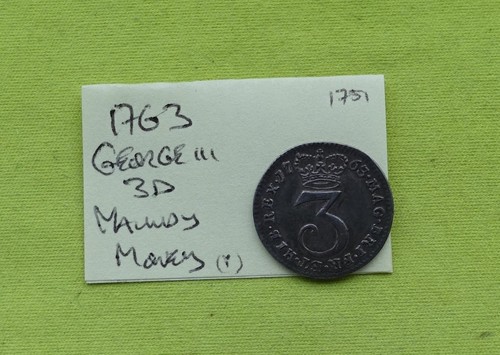 1763 three pence silver - 1763,