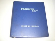 Triumph 2000 & PI - Original Factory Workshop Manual 512860