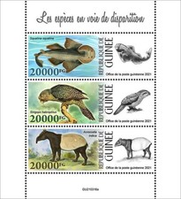 ENDANGERED ANIMALS Kakapo Parrot Birds/Bird MNH 3v-Stamp Sheet #984 2021 Guinea