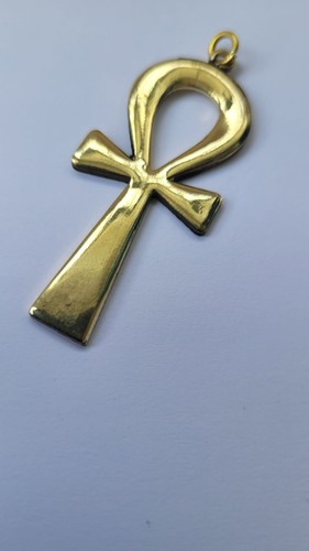 Gold egyptian ankh cross key - gold,