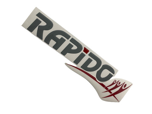 Rapido sticker for the - the, front
