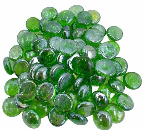 Glass tumbled nuggets 15mm - tumbled, ~