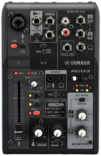 Yamaha ag03mk2 black live - yamaha,
