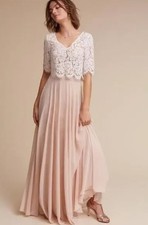 Jenny Yoo Hampton Chiffon Skirt in Blush