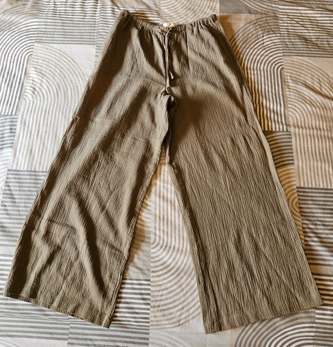 Next khaki crinkle wide - khaki,