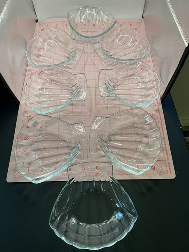 Pyrex scallop shell - pyrex, set