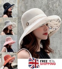 Women's Summer Wide Brim Foldable Ladies Sun Hat Anti-Uv Beach Visor Caps Hats