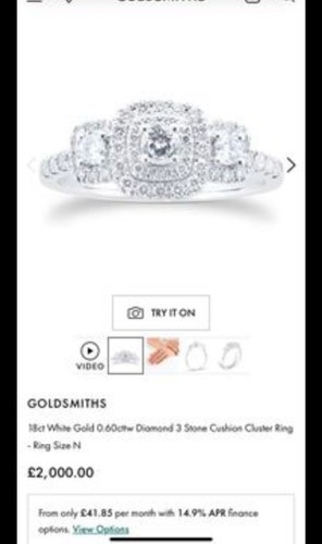 18ct white gold 60cttw - ,
