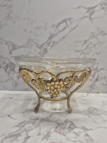 Vintage brass fruit bowl - vintage, with