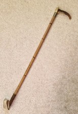Vintage Antique Bamboo and Antler Riding Crop FREE POSTAGE UK ONLY