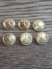 6 x Antique livery button