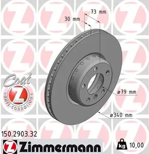 Brake disc internally - 2x,