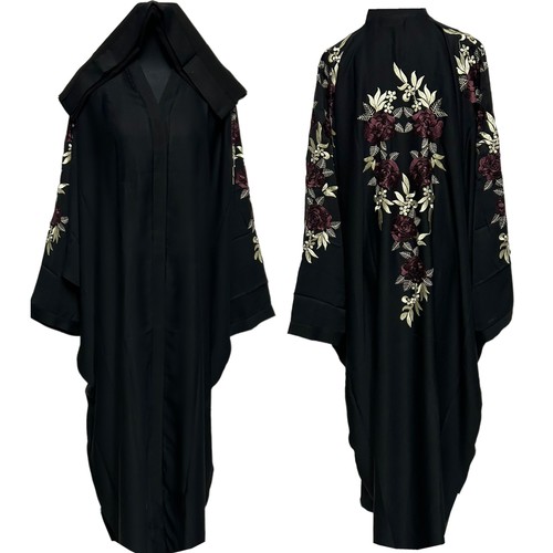 Open front women batwing abaya - open,