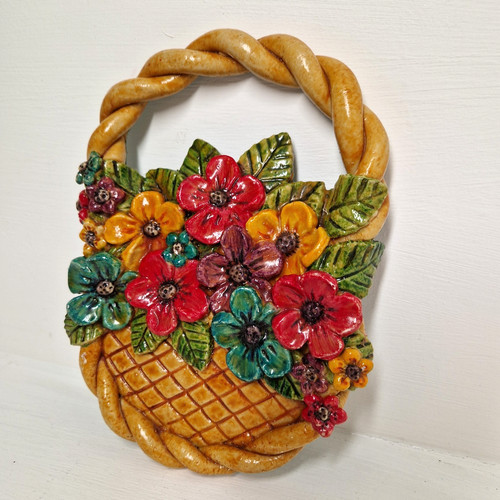 Vintage chalkware floral - vintage,
