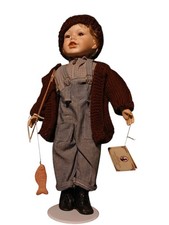 Regency Fine Arts Porcelain Doll Oliver Collector's Edition Fishing Boy 20"
