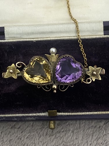 Victorian 9ct gold brooch - victorian,