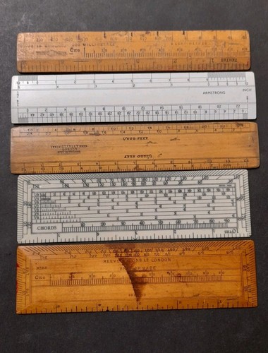 Vintage wooden and - 5x, 6"