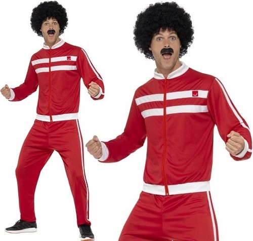 Mens 80s 1980s track suit - track,