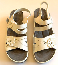 Pavers Sandals White Leather