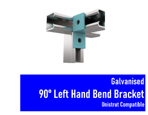 Galvanised left hand bend - 90°,