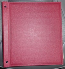 Red Stanley Gibbons Devon Stamp Album with 69 pages + interleaves