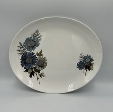 Barker Brothers Royal Tudor Ware Oval Ironstone Floral Serving Plate c1960's Vtg