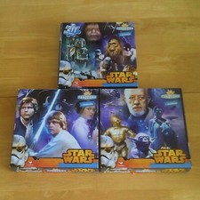 Cardinal / Disney - Official STAR WARS - Set of 3 x Panoramic JIGSAW PUZZLES.