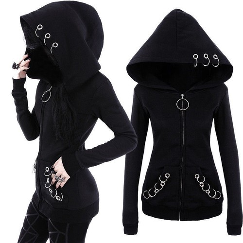 Women gothic witch hoodie - gothic,