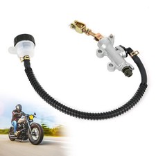 Motorcycle ATV Rear Brake Master Hydraulic Cylinder Pump w/Reservoir For 110 125