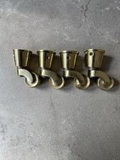 Brass Castors Set of 4 Round