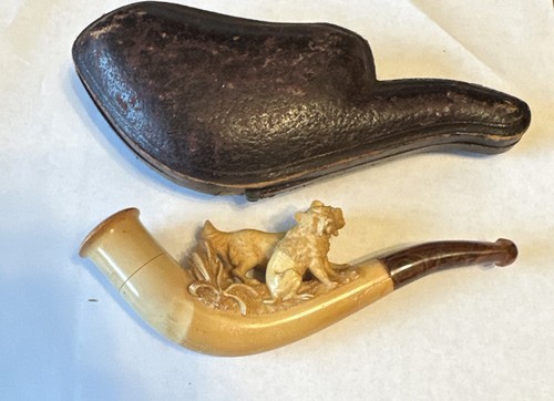 Antique meerschaum pipe carved - antique,