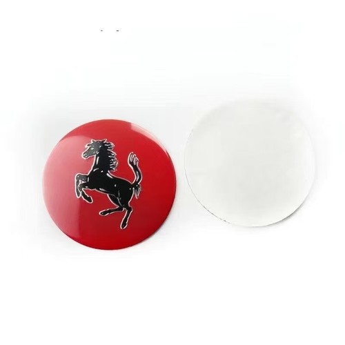 56mm red black car emblem - 56mm,