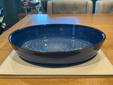 DENBY MIDNIGHT LARGE OVAL SERVING DISH STONEWARE  28.5cm X 21cm EXCELLENT
