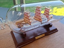 Large Cutty Sark Ship In Bottle With Stand -  Rare Model