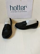 Hotter Black Flat Leather