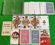 TWIN SET Old Vintage FOURNIER Non Standard * ROMME CANASTA Playing Cards FLOWERS