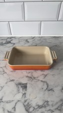 Le Creuset Stone Heritage Rectangular Baking Dish Volcanic Orange