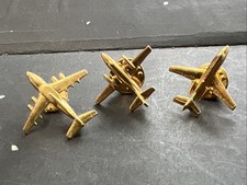 Aeroplane Airplane Gold Tone