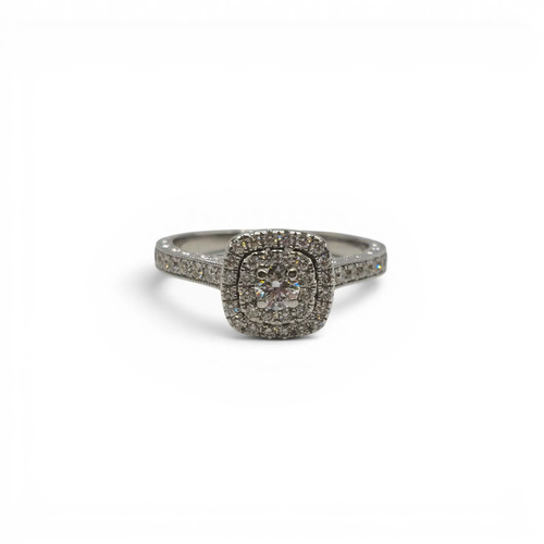 14ct white gold - , diamond