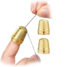 2 x Metal Thimble Gold