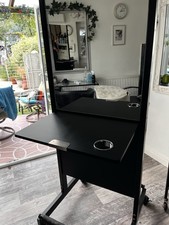 Double Sided Mirrored Styling Station Mirror Cabinet Unit