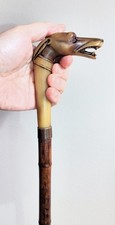 Antique horn carved greyhound