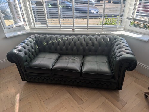Three seater dark green - three,