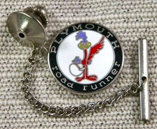 Plymouth Road Runner Tie Tack Pin and Chain Clasp or Lapel Pin